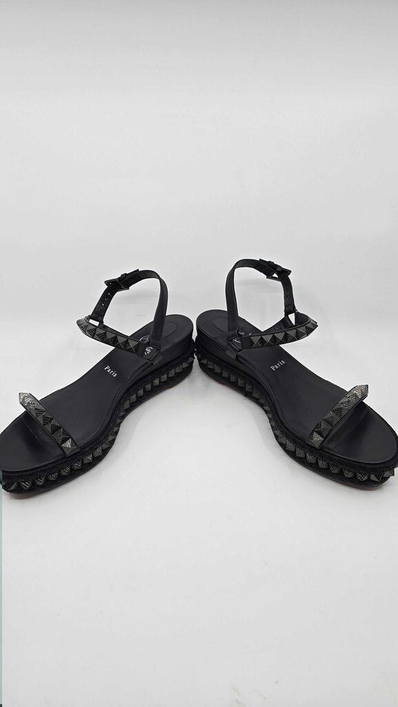 Louboutin Pyraclou 60 Studded Leather Platforms