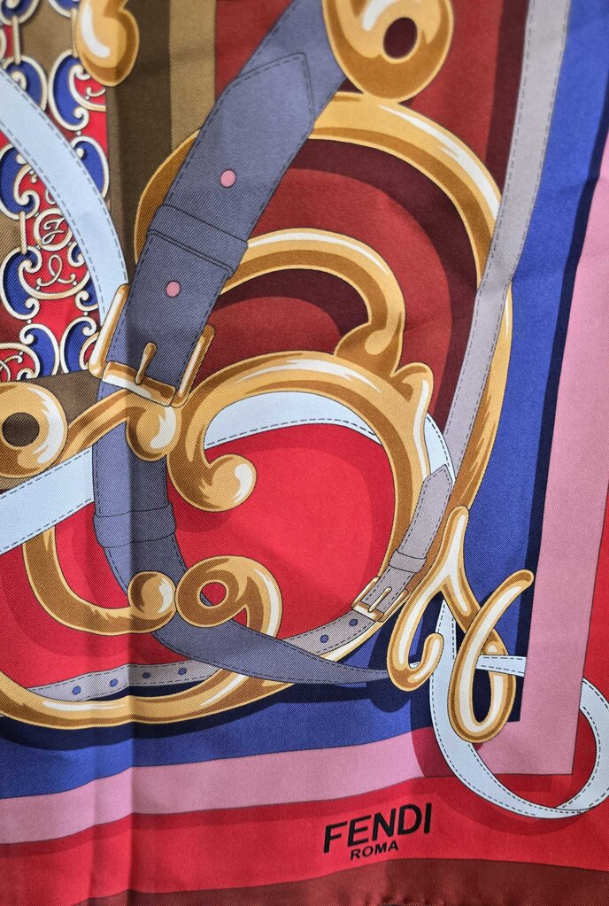 Fendi Printed Silk Scarf