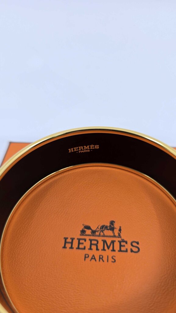 Hermes Reactions en Chaines Wide Enamel Bangles
