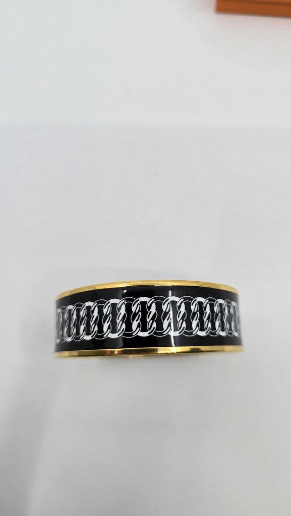 Hermes Reactions en Chaines Wide Enamel Bangles