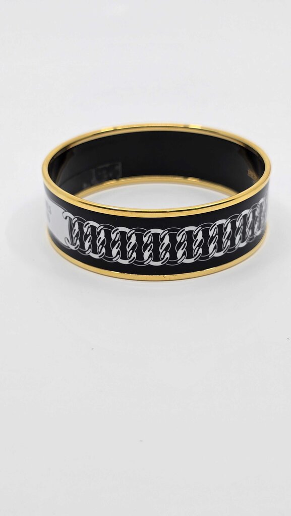 Hermes Reactions en Chaines Wide Enamel Bangles