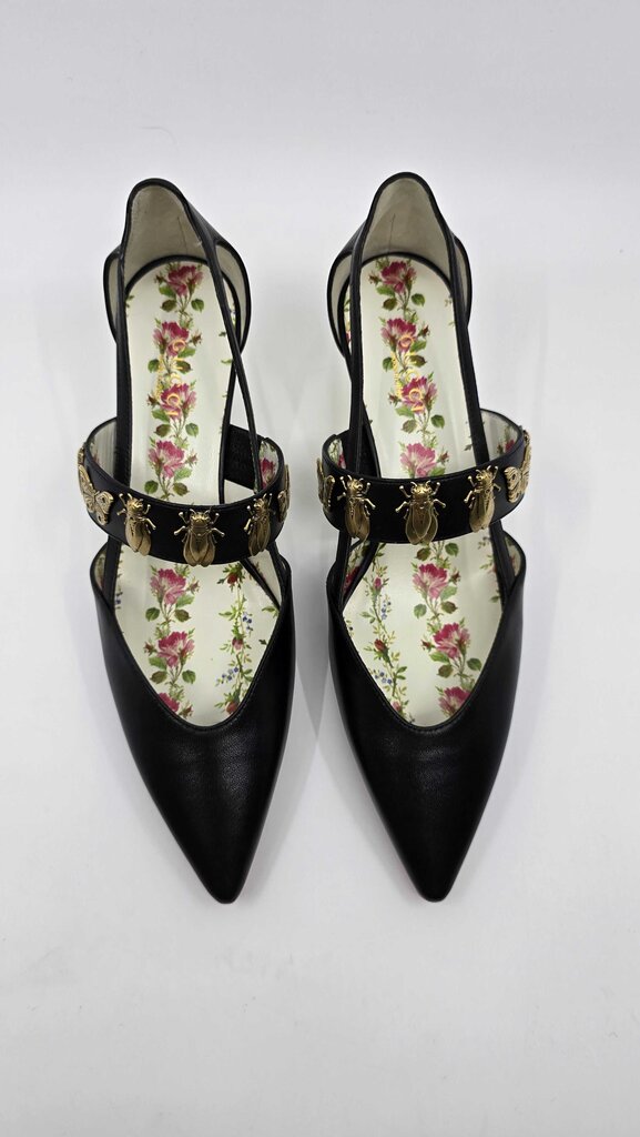 Gucci Bee Accent Slingback Pumps