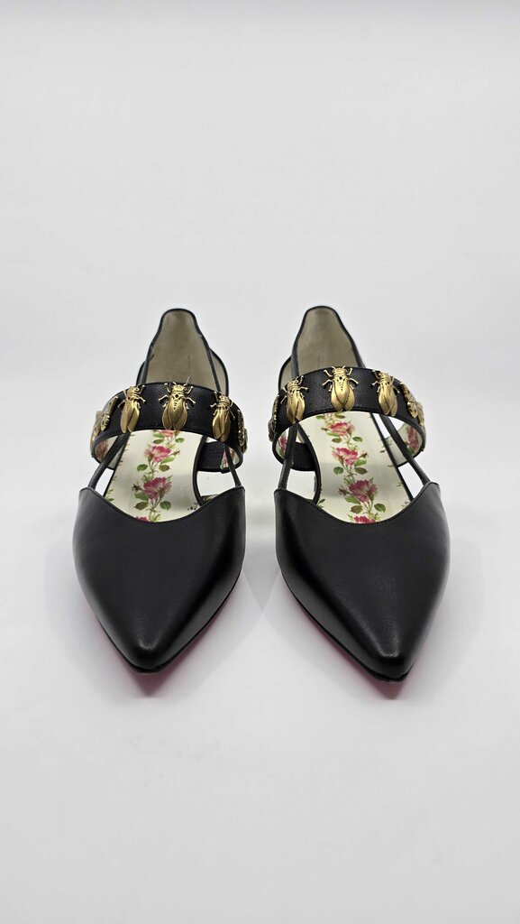 Gucci Bee Accent Slingback Pumps