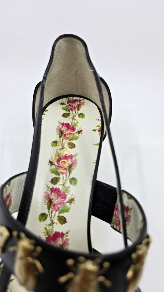 Gucci Bee Accent Slingback Pumps