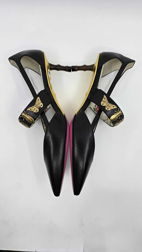 Gucci Bee Accent Slingback Pumps