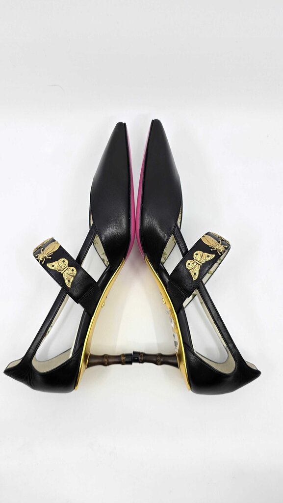 Gucci Bee Accent Slingback Pumps