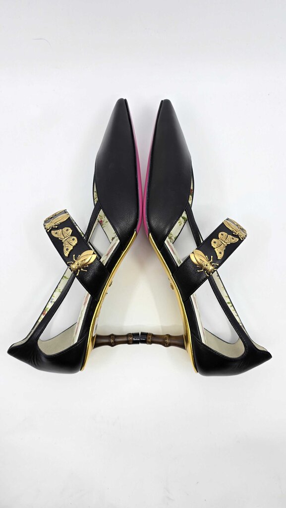 Gucci Bee Accent Slingback Pumps