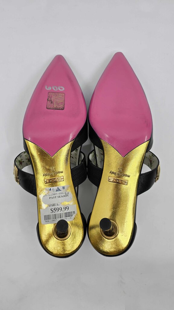 Gucci Bee Accent Slingback Pumps