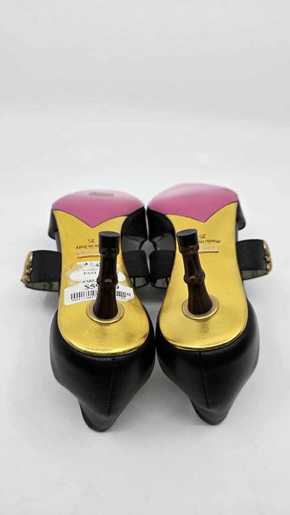 Gucci Bee Accent Slingback Pumps