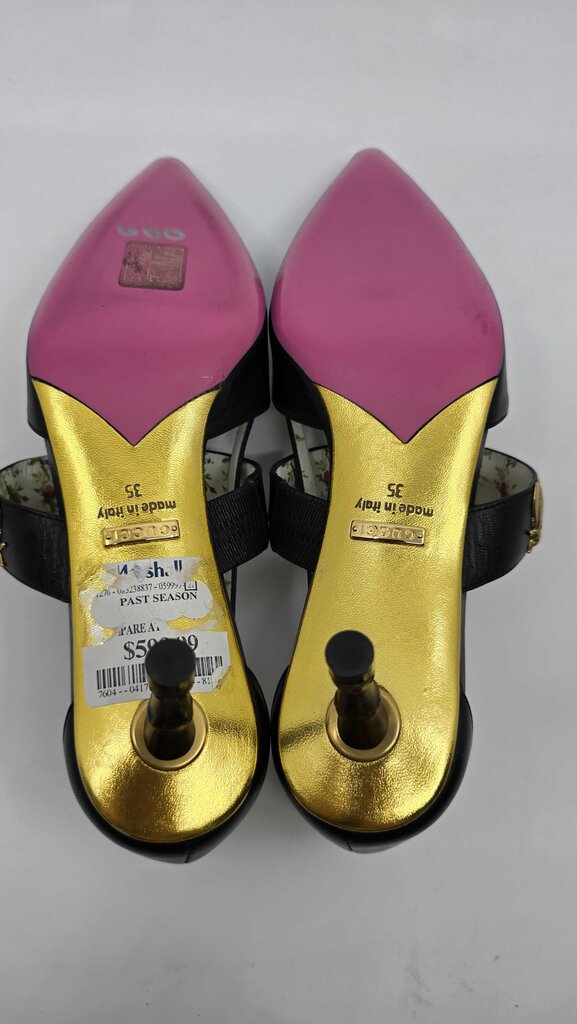 Gucci Bee Accent Slingback Pumps