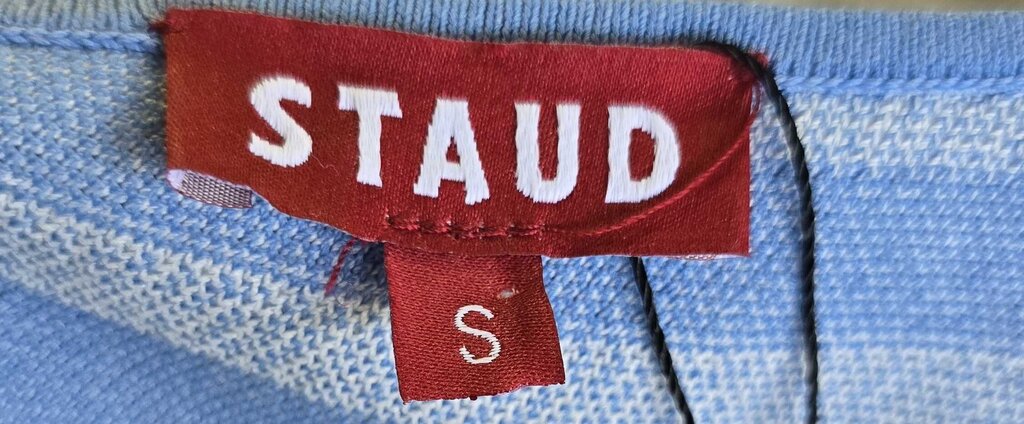 Staud Fitted Striped Cutout Skirt/Top Set