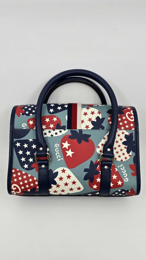 Gucci Kids Strawberry Stars Handle Bag