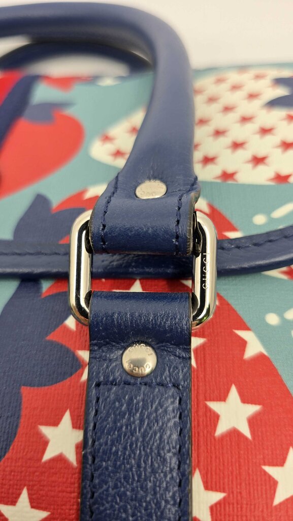 Gucci Kids Strawberry Stars Handle Bag