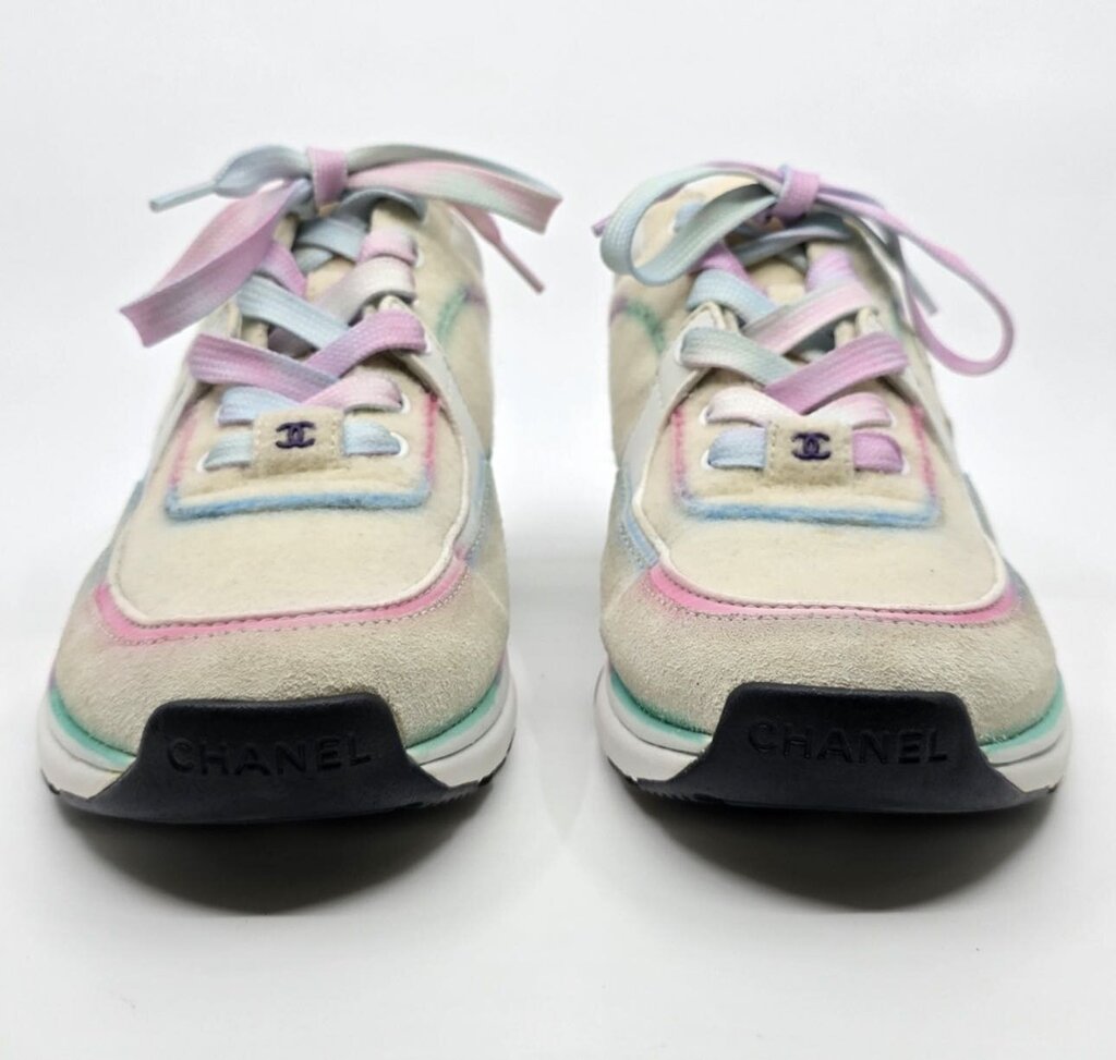 Chanel Wool & Suede Sneakers