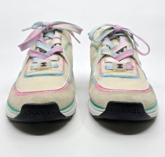 Chanel Wool & Suede Sneakers