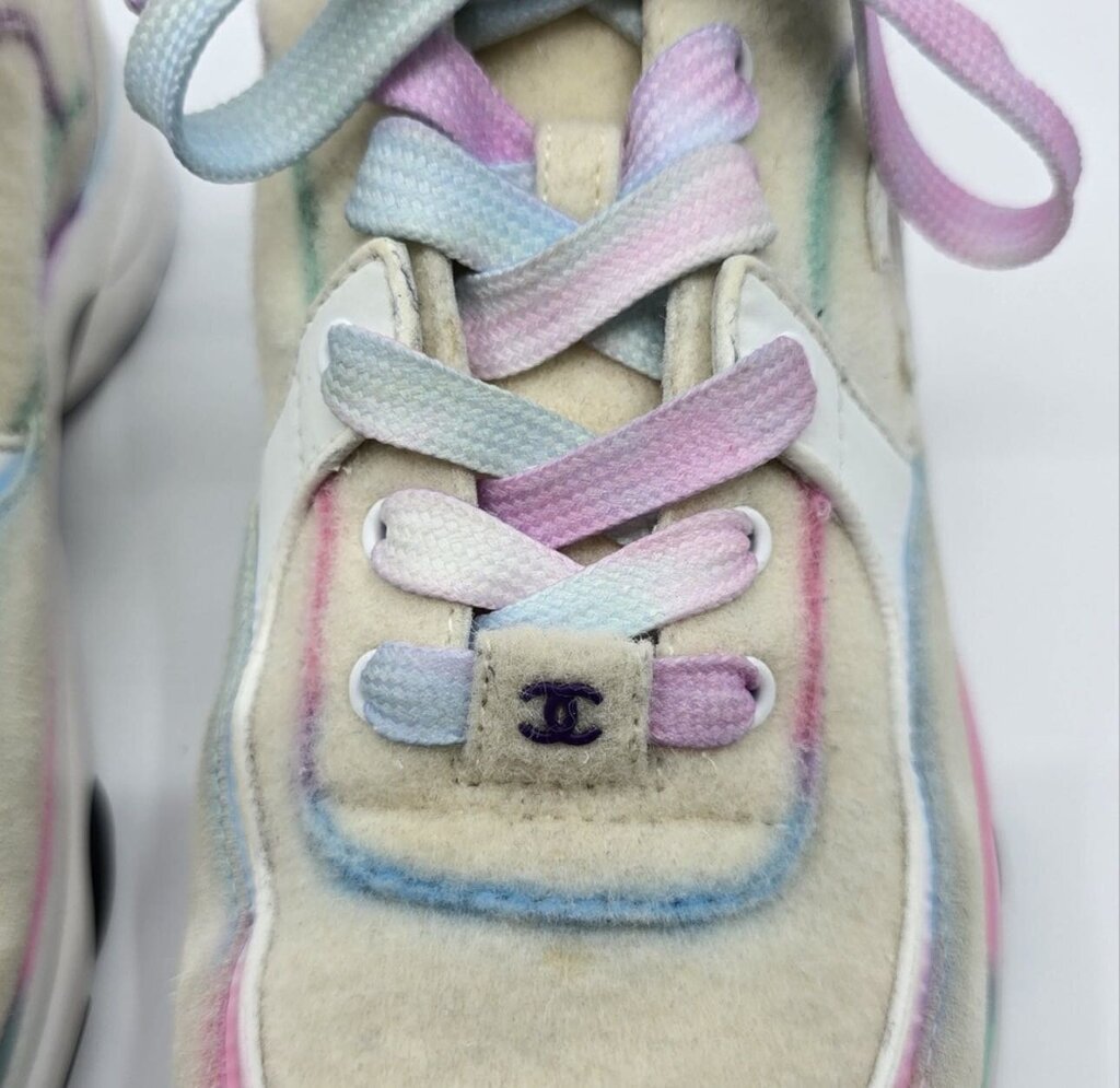 Chanel Wool & Suede Sneakers