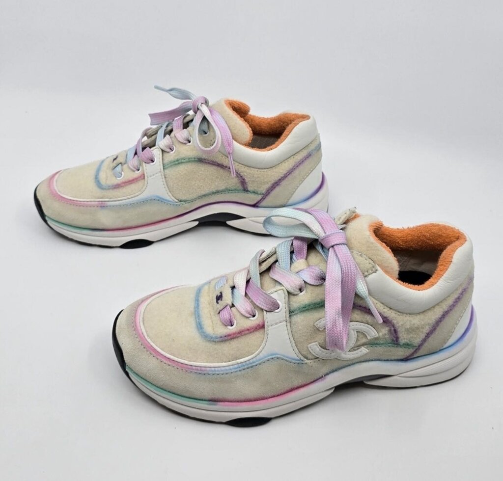 Chanel Wool & Suede Sneakers