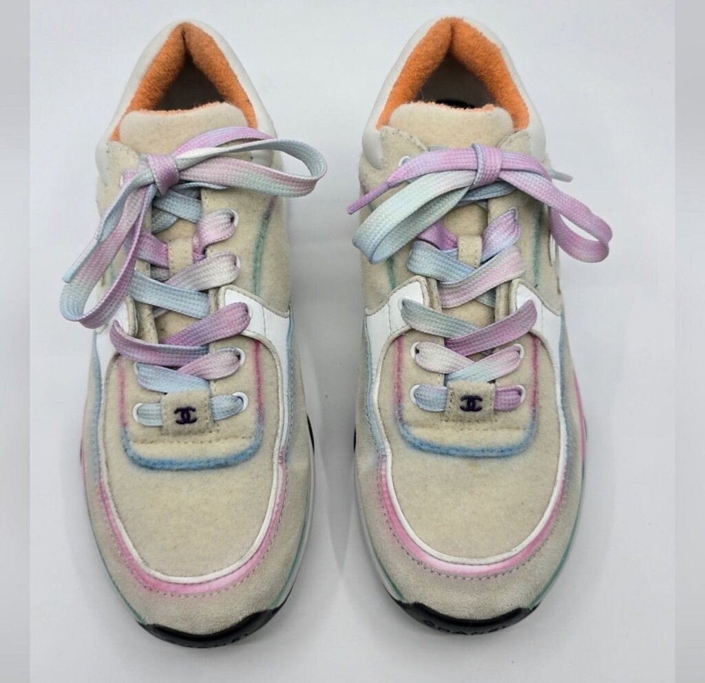 Chanel Wool & Suede Sneakers