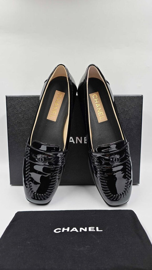 Chanel 24C CC Patent Mocassin Loafer