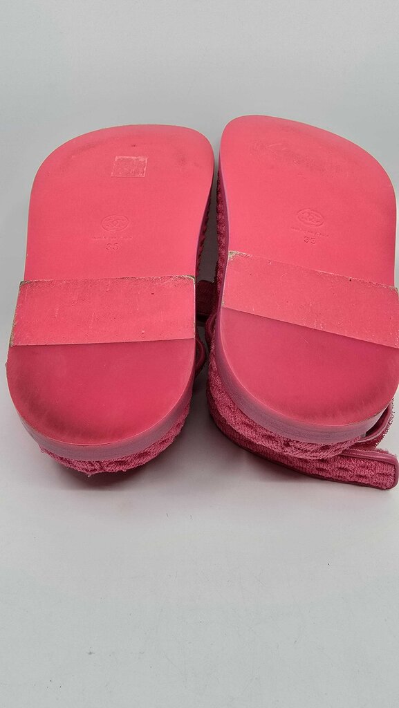 Chanel 22S Knit Fabric Velcro Dad Sandals