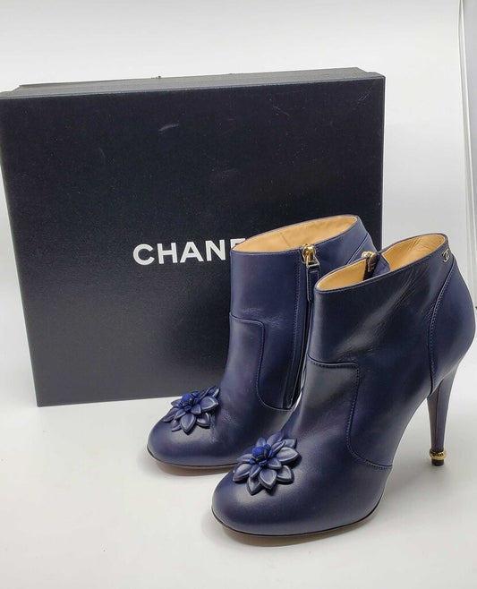 Chanel Lambskin Short Boots