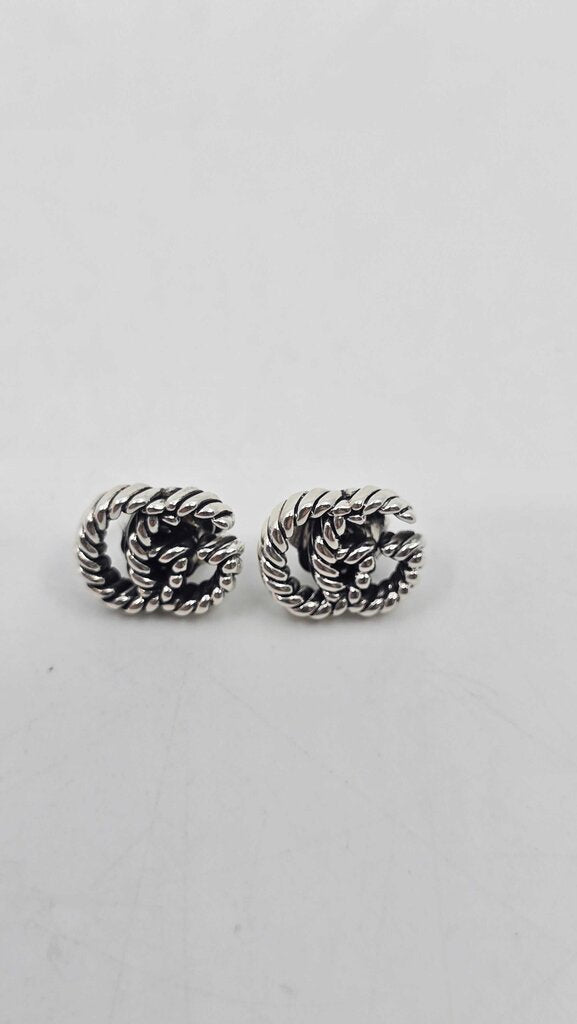 Gucci Marmont Stud Earrings in Aged Silver