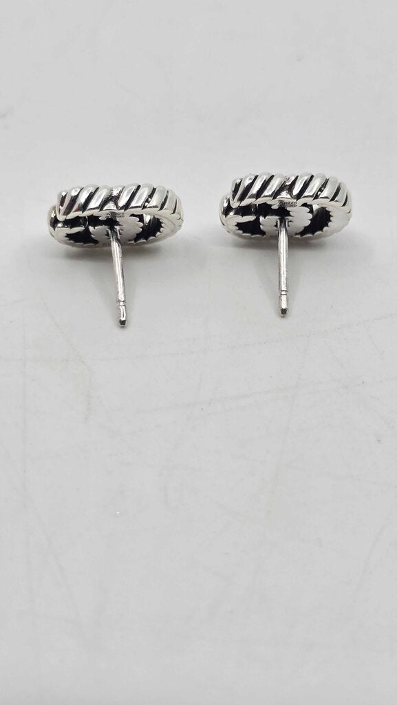 Gucci Marmont Stud Earrings in Aged Silver