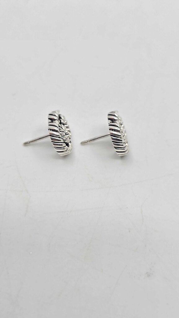 Gucci Marmont Stud Earrings in Aged Silver
