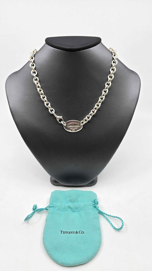 Tiffany & Co. Return to Tiffany Oval Tag Necklace