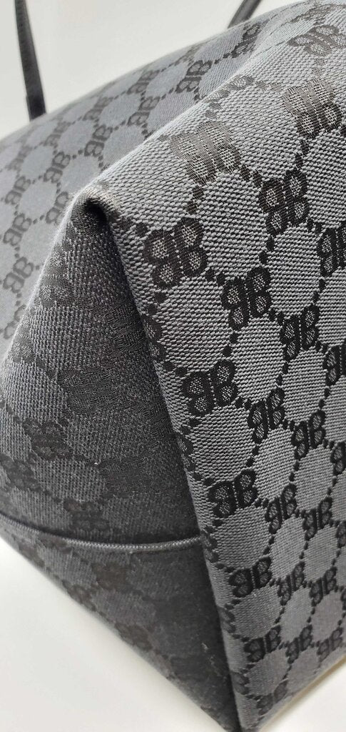 GUCCI X BALENCIAGA THE HACKER PROJECT LARGE BB CANVAS OPHIDIA TOTE