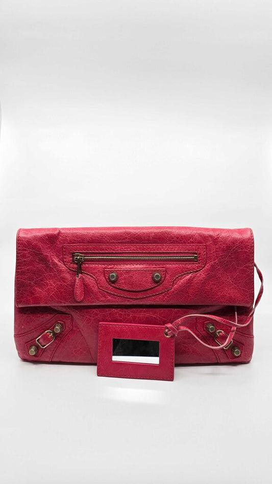 Balenciaga Lambskin GH Envelope Clutch