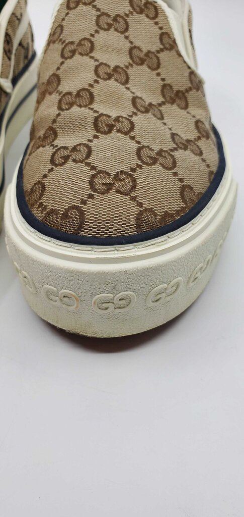 Gucci Tennis Slip On GG Canvas Sneakers