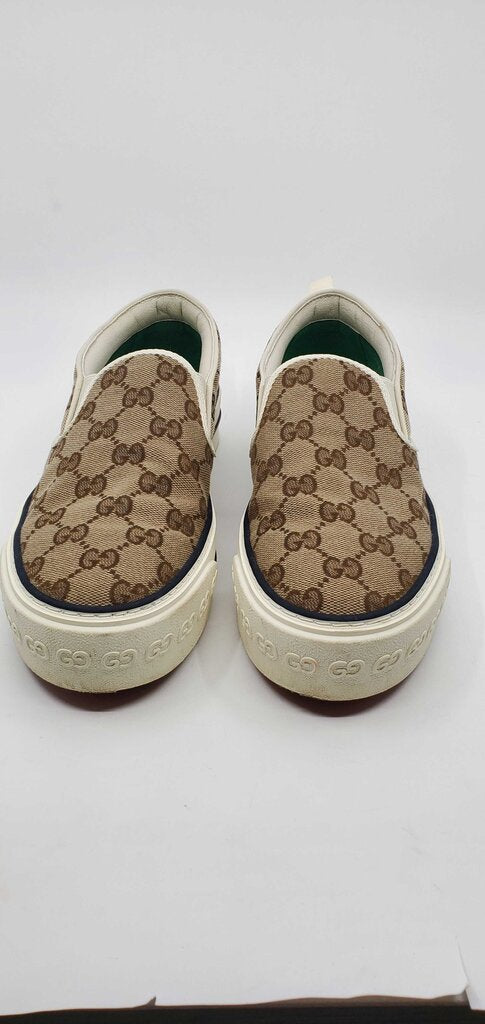 Gucci Tennis Slip On GG Canvas Sneakers