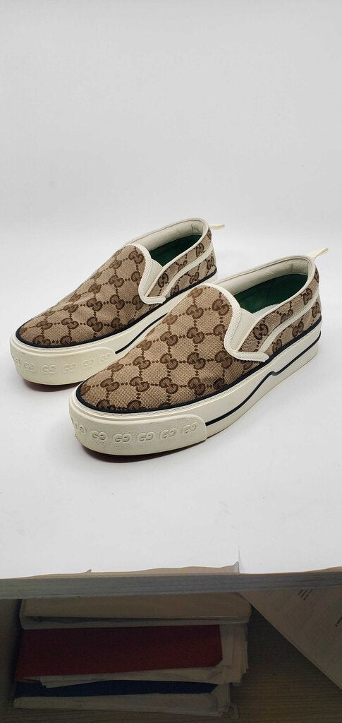 Gucci Tennis Slip On GG Canvas Sneakers