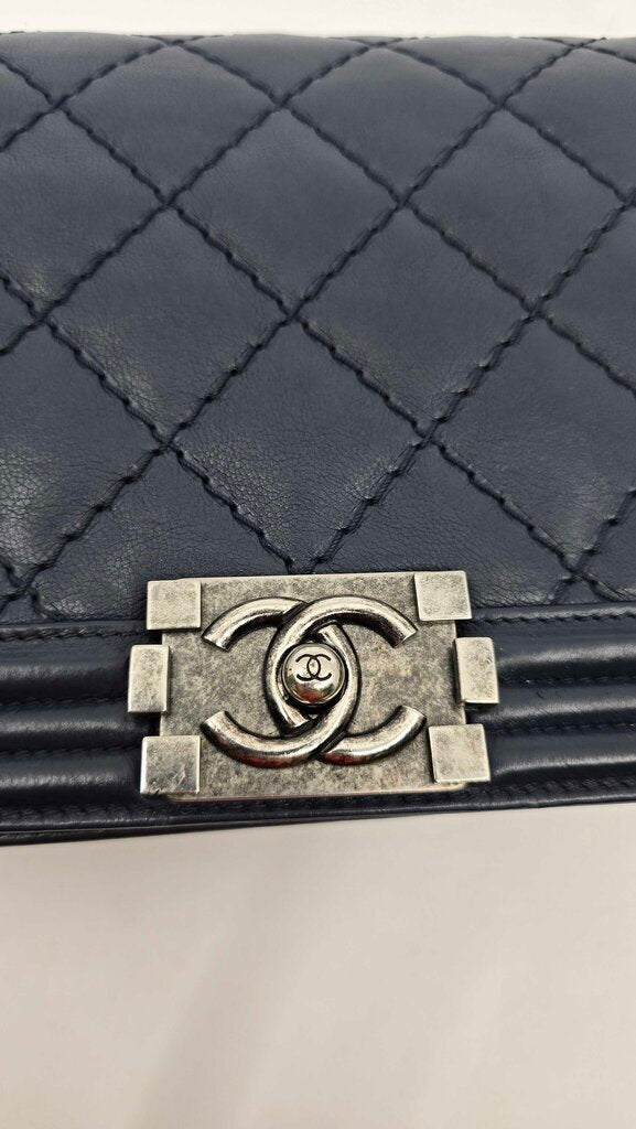 Chanel Double Stitch Lambskin Boybag