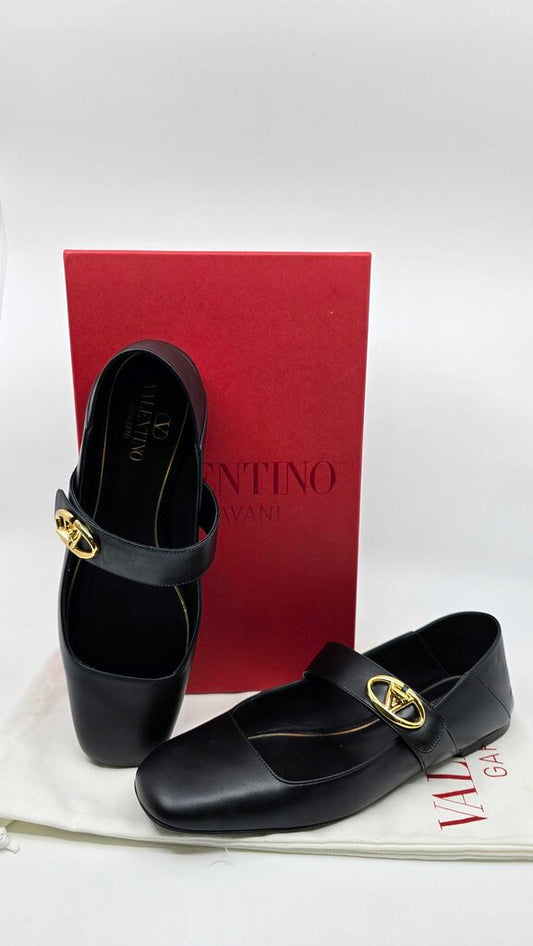Valentino VLOGO Locker Mary Jane Ballerina Flats