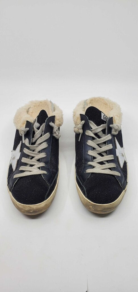 Golden Goose Shearling Sneaker Mules