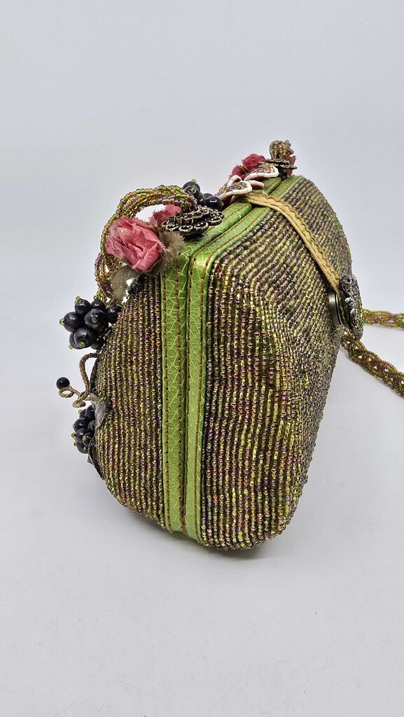 Mary Frances "Toast of the Town" Beaded Handbag w/ Wine Motif