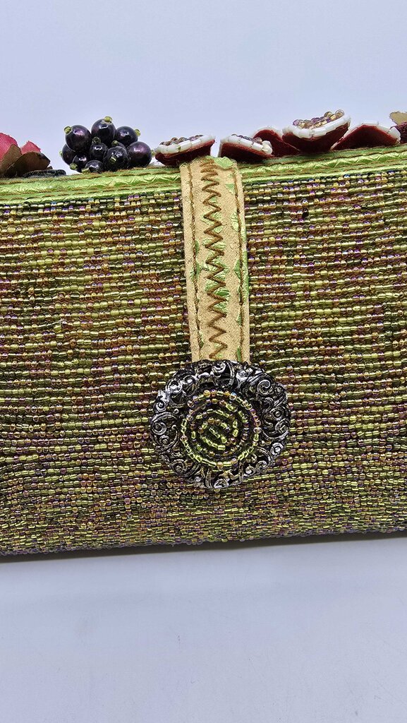 Mary Frances "Toast of the Town" Beaded Handbag w/ Wine Motif
