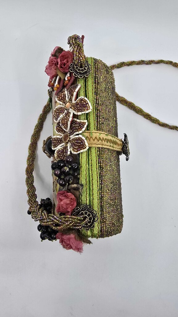 Mary Frances "Toast of the Town" Beaded Handbag w/ Wine Motif