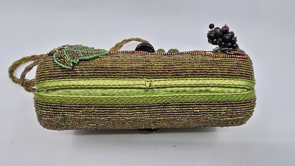 Mary Frances "Toast of the Town" Beaded Handbag w/ Wine Motif