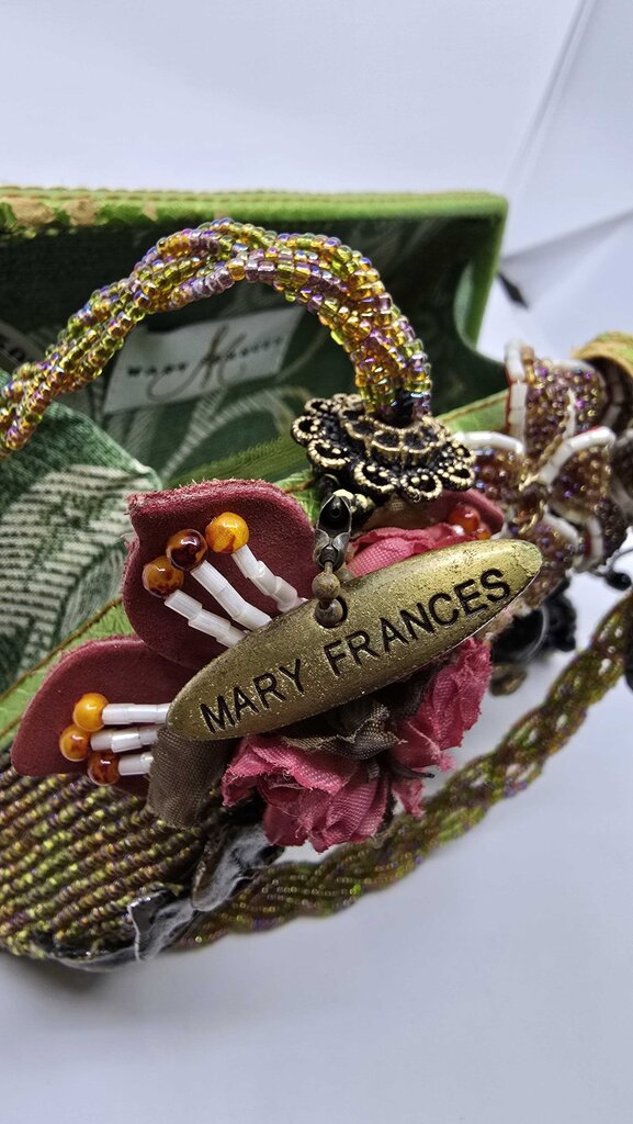 Mary Frances "Toast of the Town" Beaded Handbag w/ Wine Motif