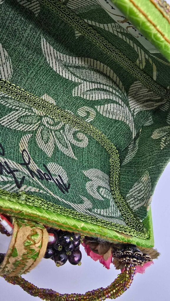 Mary Frances "Toast of the Town" Beaded Handbag w/ Wine Motif