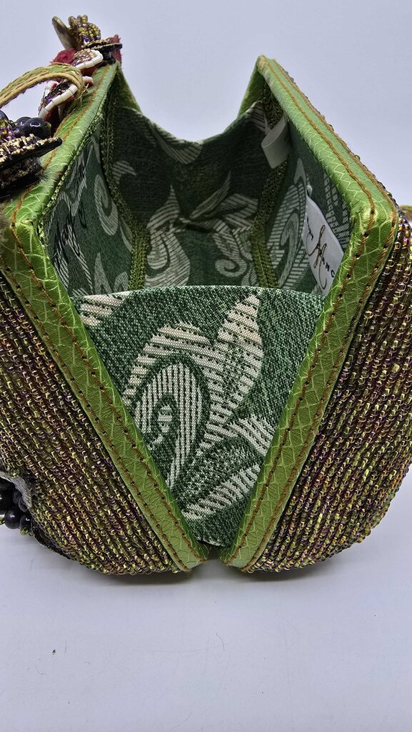 Mary Frances "Toast of the Town" Beaded Handbag w/ Wine Motif