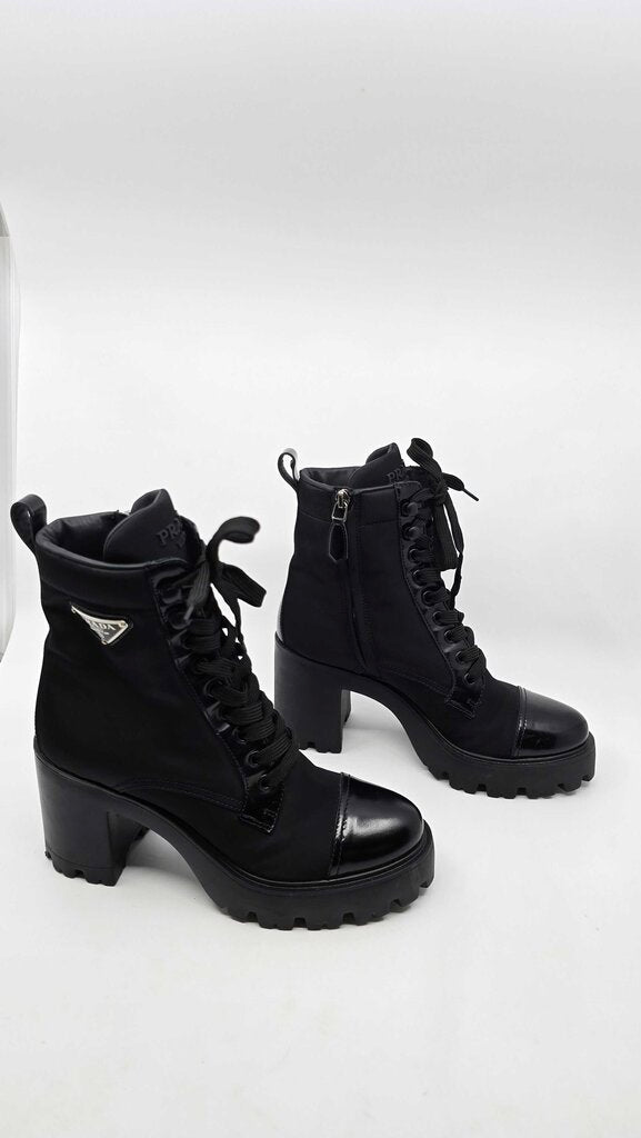 Prada Brixxen Re-Nylon Combat Boot
