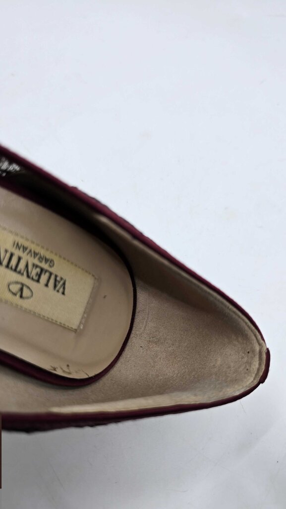 Valentino Lace Bow Peep Toe Platform