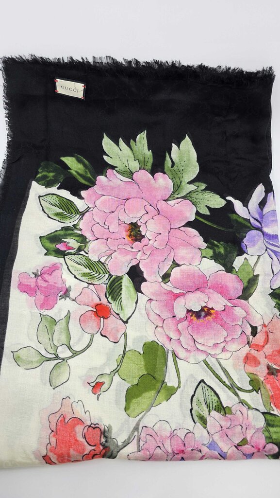 Gucci Rising Flower Silk Scarf