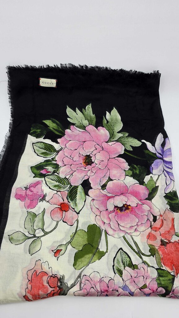 Gucci Rising Flower Silk Scarf