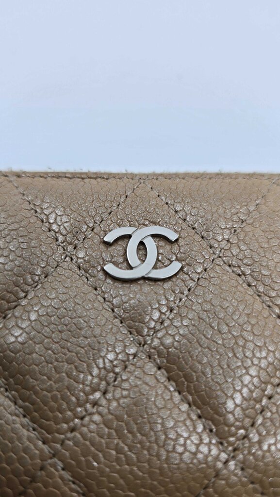 Chanel Cavier Zip Around Mini Wallet