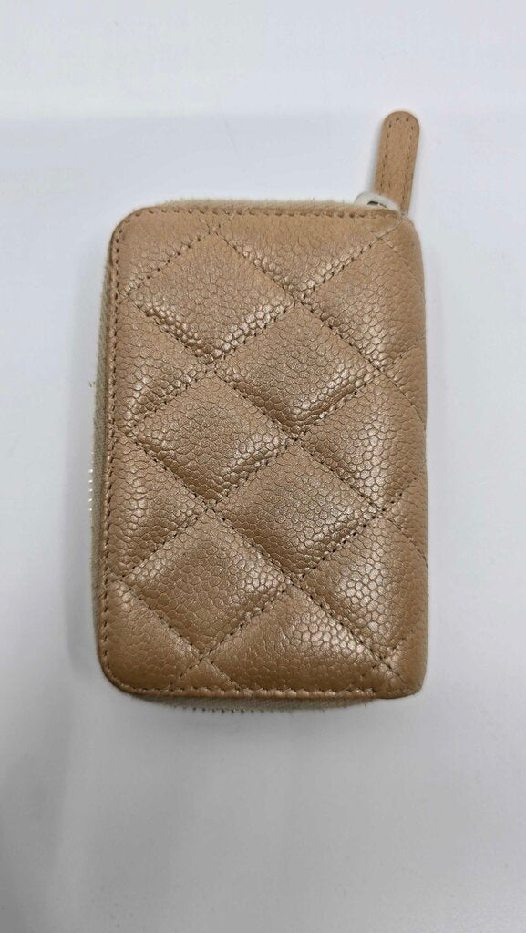 Chanel Cavier Zip Around Mini Wallet